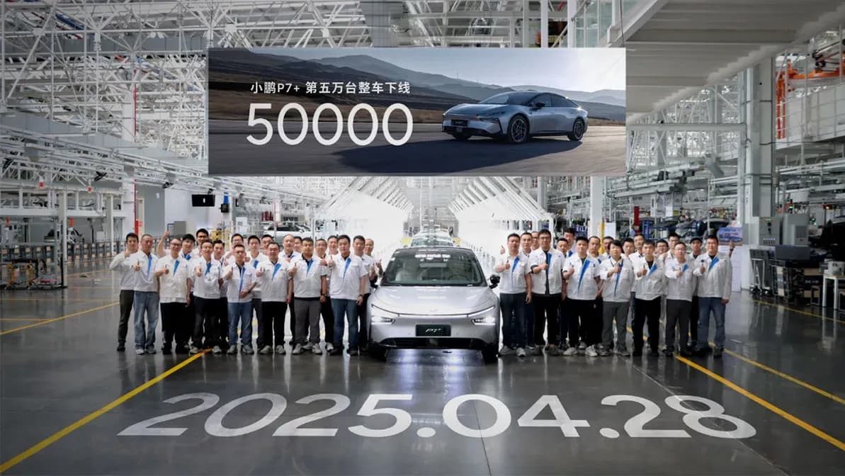 XPeng rolled off the production line the 50,000th P7+ after 5 months from launch