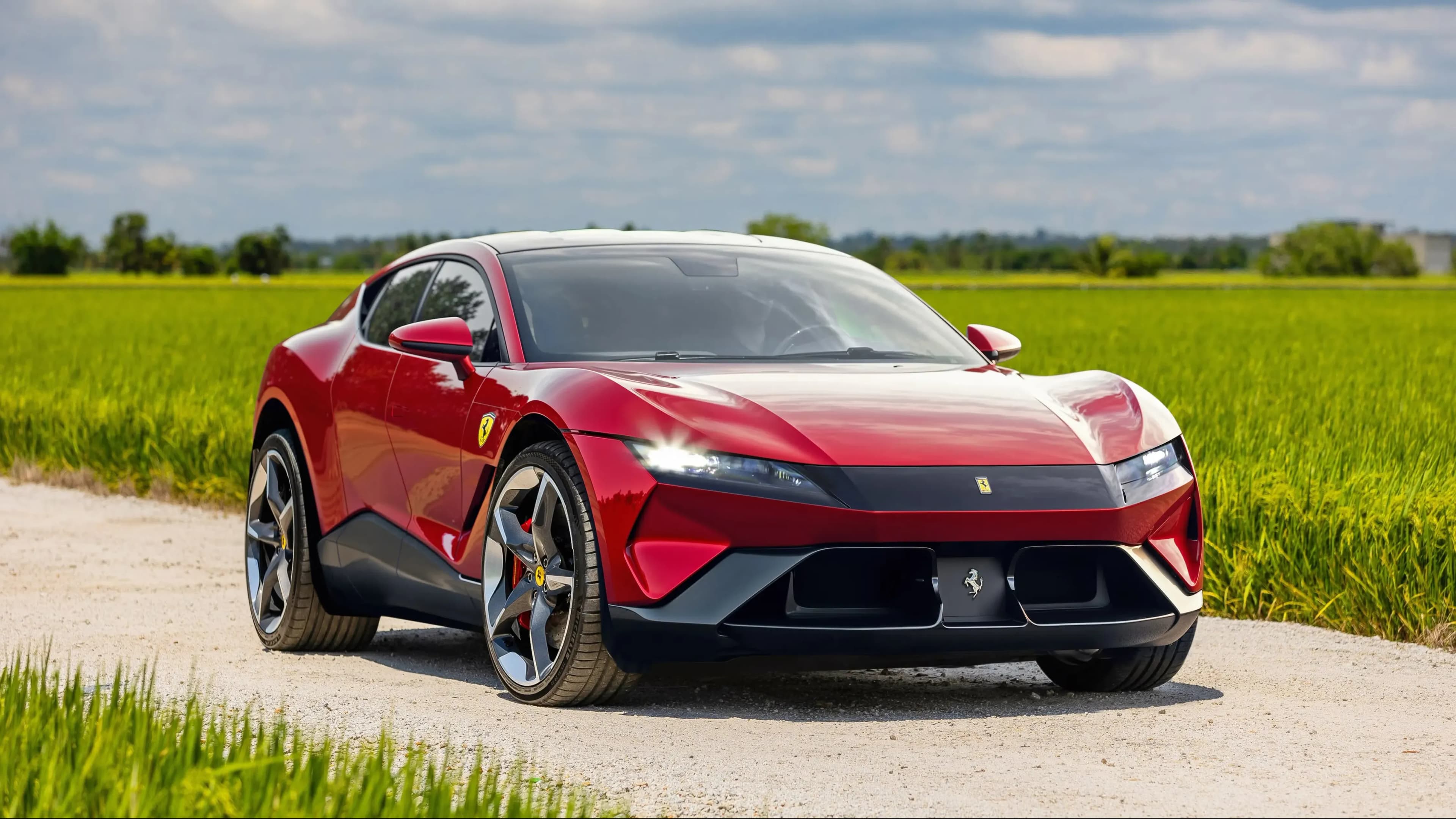 Ferrari's EV debut carries 1,000 hp, suicide doors, and a Jony Ive interior