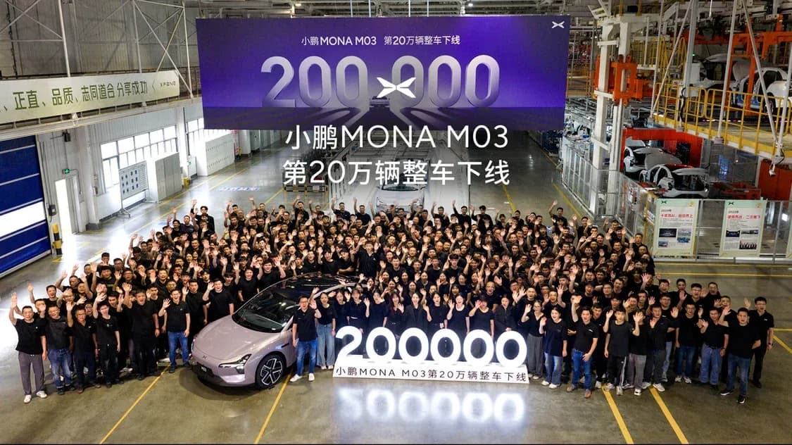 XPeng MONA M03 hits 200,000th unit produced milestone in just 14 months